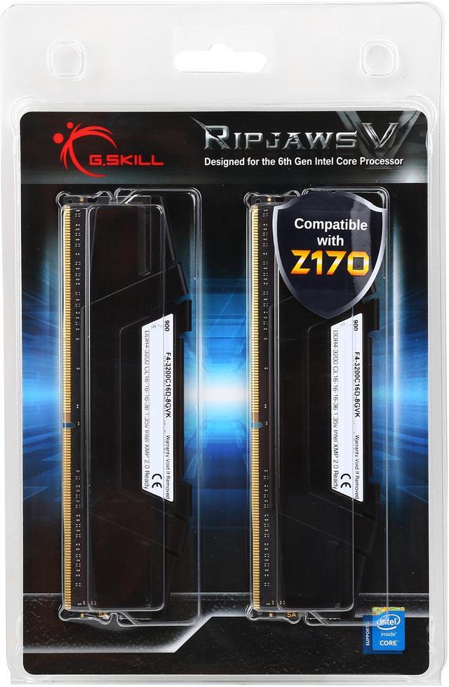 Alt view image 3 of 3 - G.SKILL Ripjaws V Series 8GB (2 x 4GB) 288-Pin DDR4 SDRAM DDR4 3200 (PC4 25600) Desktop Memory Model F4-3200C16D-8GVK
