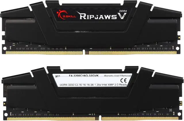 Alt view image 2 of 3 - G.SKILL Ripjaws V Series 32GB (4 x 8GB) 288-Pin DDR4 SDRAM DDR4 3200 (PC4 25600) Desktop Memory Model F4-3200C16Q-32GVK
