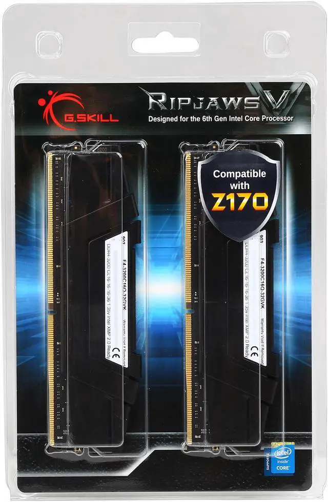 Alt view image 3 of 3 - G.SKILL Ripjaws V Series 32GB (4 x 8GB) 288-Pin DDR4 SDRAM DDR4 3200 (PC4 25600) Desktop Memory Model F4-3200C16Q-32GVK