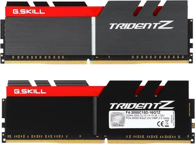 Alt view image 2 of 3 - G.SKILL TridentZ Series 16GB (2 x 8GB) DDR4 3000 (PC4 24000) Desktop Memory Model F4-3000C15D-16GTZ