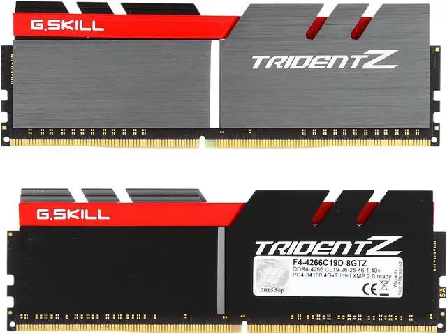 Alt view image 2 of 3 - G.SKILL TridentZ Series 8GB (2 x 4GB) DDR4 4266 (PC4 34100) Desktop Memory Model F4-4266C19D-8GTZ