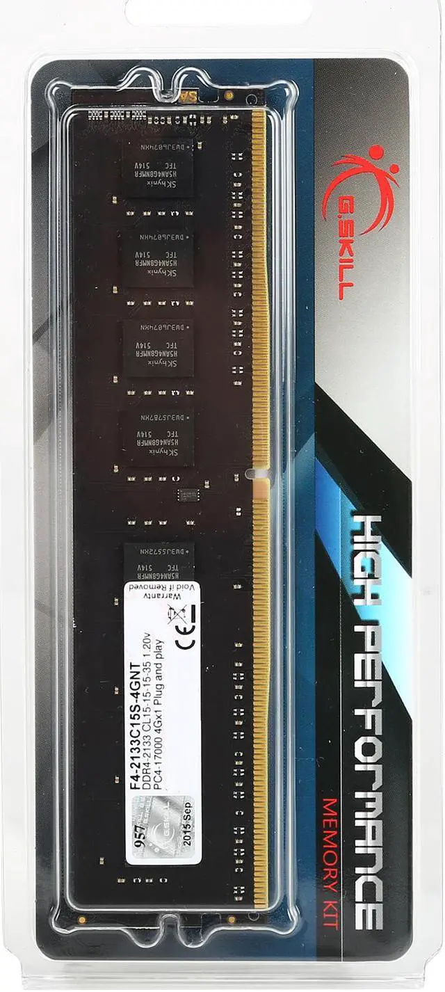 Alt view image 4 of 4 - G.SKILL NT Series 4GB DDR4 2133 (PC4 17000) Desktop Memory Model F4-2133C15S-4GNT