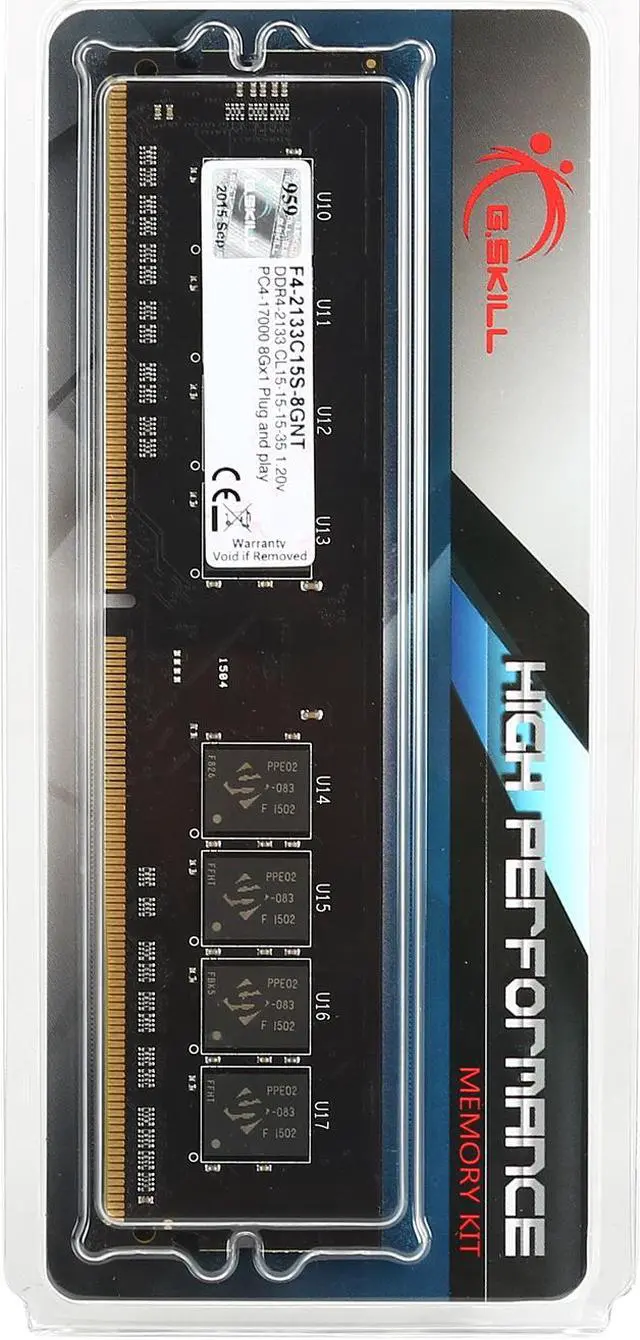 Alt view image 3 of 3 - G.SKILL NT Series 8GB DDR4 2133 (PC4 17000) Desktop Memory Model F4-2133C15S-8GNT