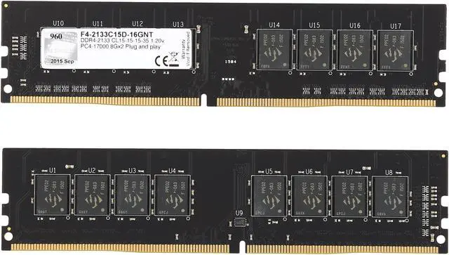 Alt view image 3 of 4 - G.SKILL NT Series 16GB (2 x 8GB) DDR4 2133 (PC4 17000) Desktop Memory Model F4-2133C15D-16GNT