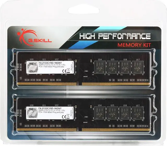 Alt view image 4 of 4 - G.SKILL NT Series 16GB (2 x 8GB) DDR4 2133 (PC4 17000) Desktop Memory Model F4-2133C15D-16GNT