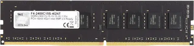 Alt view image 2 of 4 - G.SKILL NT Series 4GB DDR4 2400 (PC4 19200) Desktop Memory Model F4-2400C15S-4GNT
