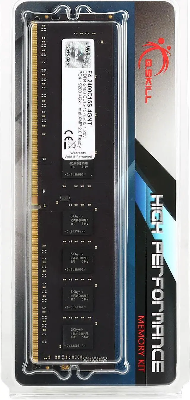 Alt view image 4 of 4 - G.SKILL NT Series 4GB DDR4 2400 (PC4 19200) Desktop Memory Model F4-2400C15S-4GNT
