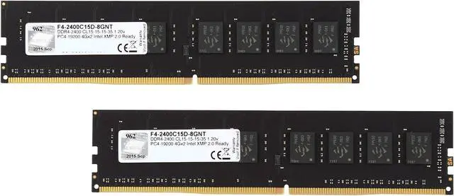 Alt view image 2 of 4 - G.SKILL Value Series 8GB (2 x 4GB) DDR4 2400 (PC4 19200) Desktop Memory Model F4-2400C15D-8GNT
