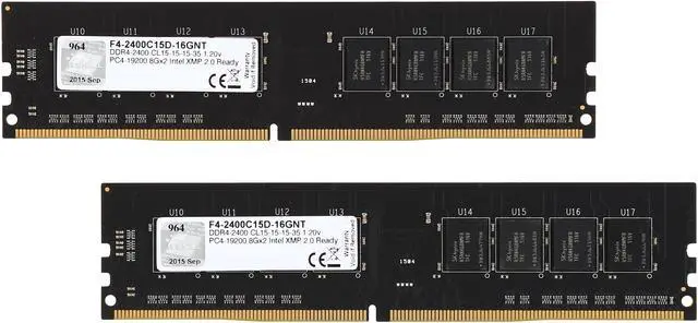 Alt view image 2 of 4 - G.SKILL NT Series 16GB (2 x 8GB) DDR4 2400 (PC4 19200) Desktop Memory Model F4-2400C15D-16GNT