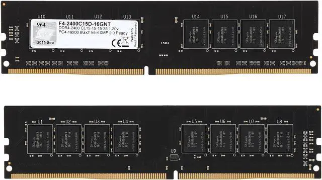 Alt view image 3 of 4 - G.SKILL NT Series 16GB (2 x 8GB) DDR4 2400 (PC4 19200) Desktop Memory Model F4-2400C15D-16GNT