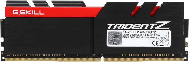 Alt view image 2 of 3 - G.SKILL TridentZ Series 32GB (2 x 16GB) DDR4 2800 (PC4 22400) Desktop Memory Model F4-2800C14D-32GTZ