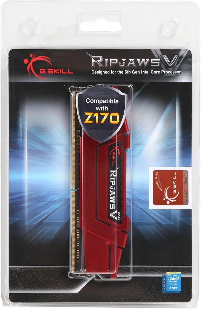 Alt view image 3 of 3 - G.SKILL Ripjaws V Series 8GB 288-Pin DDR4 SDRAM DDR4 2400 (PC4 19200) Desktop Memory Model F4-2400C15S-8GVR