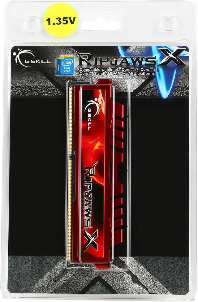Alt view image 3 of 3 - G.SKILL Ripjaws X Series 8GB DDR3L 1600 (PC3L 12800) Desktop Memory Model F3-1600C9S-8GXLL