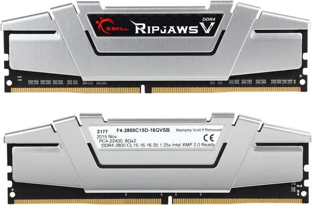 Alt view image 2 of 3 - G.SKILL Ripjaws V Series 16GB (2 x 8GB) 288-Pin DDR4 SDRAM DDR4 2800 (PC4 22400) Desktop Memory Model F4-2800C15D-16GVSB