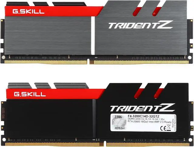 Alt view image 2 of 3 - G.SKILL TridentZ Series 32GB (2 x 16GB) DDR4 3200 (PC4 25600) Desktop Memory Model F4-3200C14D-32GTZ