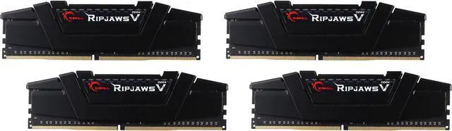 Main image of G.SKILL Ripjaws V Series 32GB (4 x 8GB) DDR4 3200 (PC4 25600) Desktop Memory Model F4-3200C14Q-32GVK