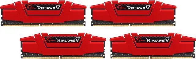 Main image of G.SKILL Ripjaws V Series 64GB (4 x 16GB) DDR4 3200 (PC4 25600) Desktop Memory Model F4-3200C14Q-64GVR