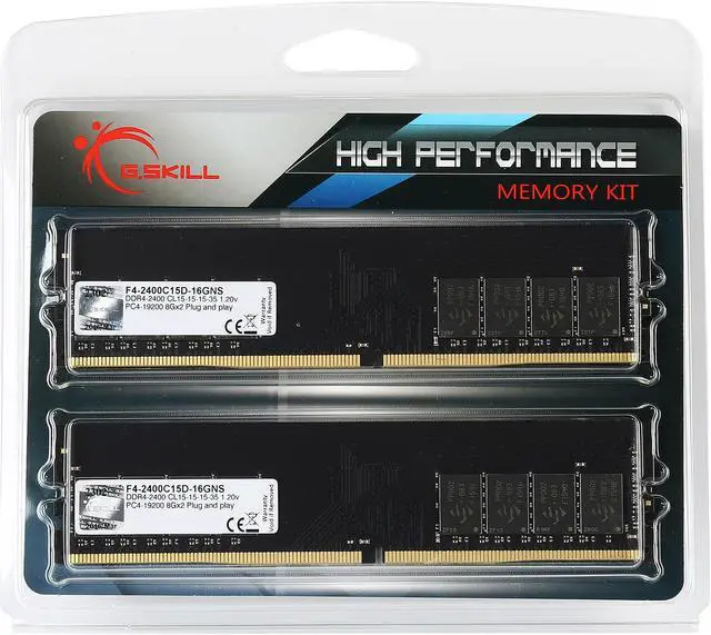 Alt view image 3 of 3 - G.SKILL NS Series 16GB (2 x 8GB) DDR4 2400 (PC4 19200) Memory Kit Model F4-2400C15D-16GNS