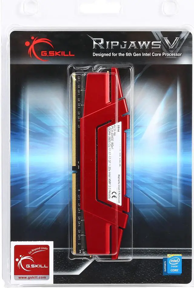 Alt view image 3 of 3 - G.SKILL Ripjaws V Series 8GB 288-Pin DDR4 SDRAM DDR4 2800 (PC4 22400) Desktop Memory Model F4-2800C17S-8GVR