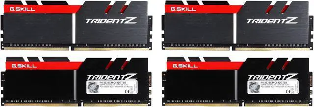 Alt view image 2 of 3 - G.SKILL TridentZ Series 32GB (4 x 8GB) DDR4 3333 (PC4 26600) Memory (Desktop Memory) Model F4-3333C16Q-32GTZB