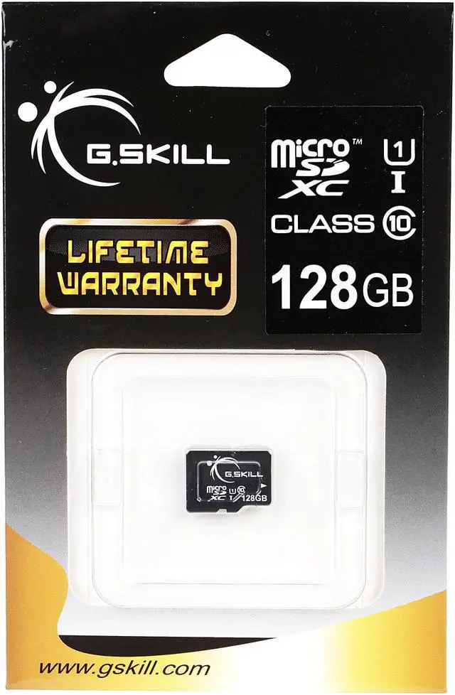 Alt view image 2 of 2 - G.Skill 128GB microSDXC UHS-I/U1 Class 10 Memory Card Without Adapter (FF-TSDXC128GN-U1)