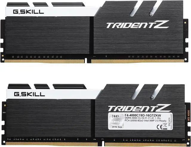 Alt view image 2 of 3 - G.SKILL TridentZ Series 16GB (2 x 8GB) DDR4 4000 (PC4 32000) Desktop Memory Model F4-4000C19D-16GTZKW