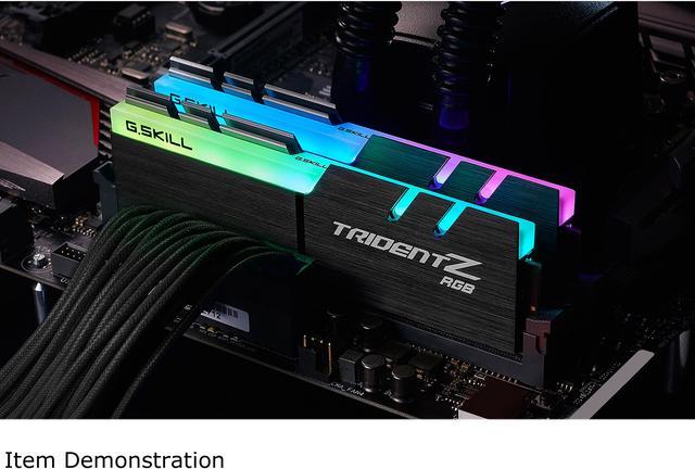 G.SKILL TridentZ RGB Series 16GB (2 x 8GB) 288-Pin PC RAM DDR4 3200 (PC4  25600) Desktop Memory Model F4-3200C16D-16GTZR