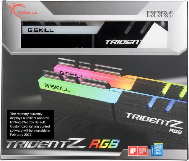 Alt view image 5 of 5 - G.SKILL TridentZ RGB Series 16GB (2 x 8GB) 288-Pin PC RAM DDR4 3600 (PC4 28800) Desktop Memory Model F4-3600C17D-16GTZR
