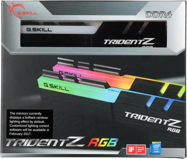 Alt view image 5 of 5 - G.SKILL TridentZ RGB Series 16GB (2 x 8GB) DDR4 3866 (PC4 30900) Desktop Memory Model F4-3866C18D-16GTZR