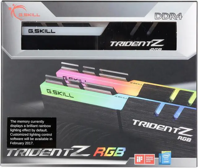 Alt view image 5 of 5 - G.SKILL TridentZ RGB Series 16GB (2 x 8GB) 288-Pin PC RAM DDR4 3000 (PC4 24000) Desktop Memory Model F4-3000C16D-16GTZR