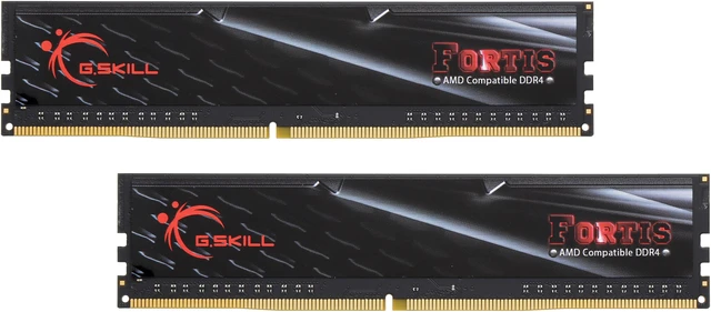 Main image of G.SKILL FORTIS (for AMD) 16GB (2 x 8GB) DDR4 2400 (PC4 19200) Desktop Memory Model F4-2400C16D-16GFT