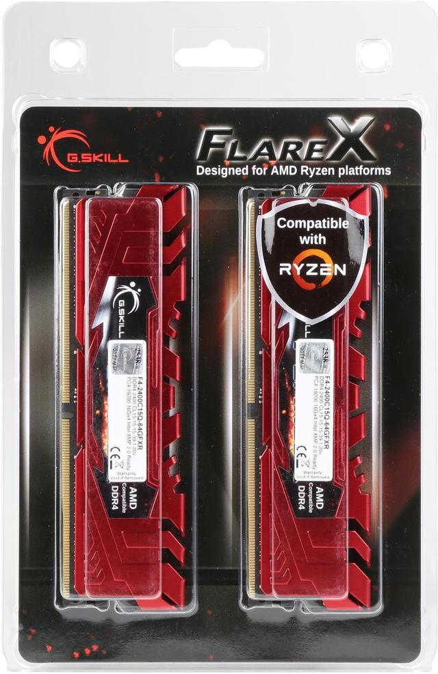 G.SKILL Flare X Series 64GB (4 x 16GB) DDR4 2400 (PC4 19200