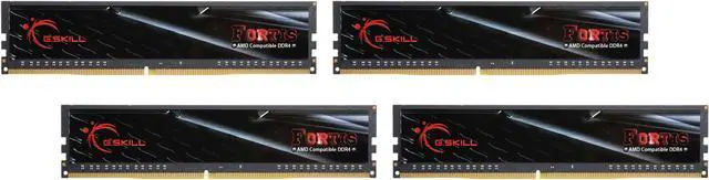 Main image of G.SKILL FORTIS Series 32GB (4 x 8GB) DDR4 2400 (PC4 19200) Memory (Desktop Memory) Model F4-2400C15Q-32GFT