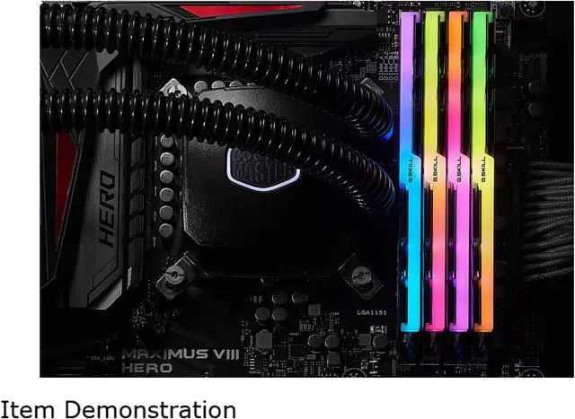 Alt view image 3 of 5 - G.SKILL TridentZ RGB Series 32GB (4 x 8GB) DDR4 3733 (PC4 29800) Desktop Memory Model F4-3733C17Q-32GTZR