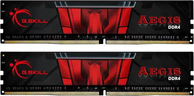 Main image of G.SKILL Aegis 16GB (2 x 8GB) DDR4 2400 (PC4 19200) Desktop Memory Model F4-2400C17D-16GIS