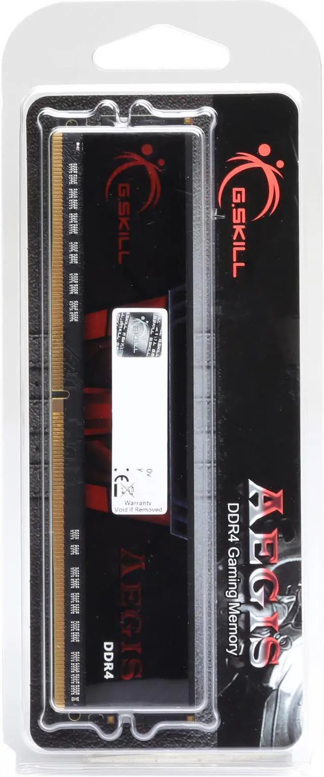 Alt view image 3 of 3 - G.SKILL Aegis 8GB DDR4 2400 (PC4 19200) Desktop Memory Model F4-2400C17S-8GIS