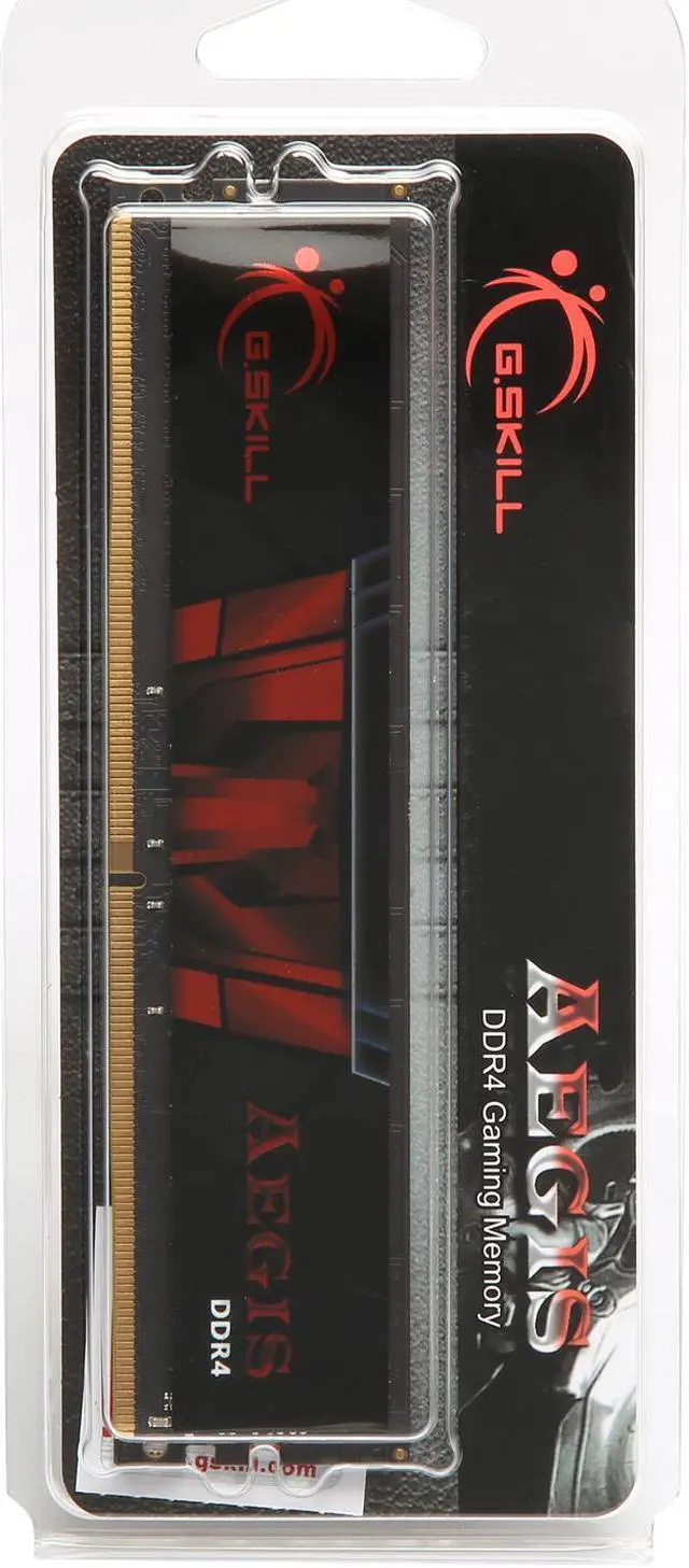Alt view image 3 of 3 - G.SKILL Aegis 16GB 288-Pin PC RAM DDR4 2400 (PC4 19200) Desktop Memory Model F4-2400C17S-16GIS