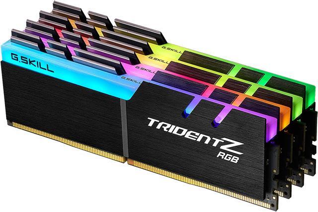 G.SKILL Trident Z RGB (For AMD) 64GB (4 x 16GB) DDR4 2400 (PC4 19200)  Desktop Memory Model F4-2400C15Q-64GTZRX