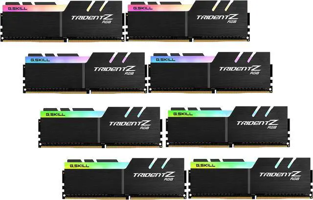 Main image of G.SKILL TridentZ RGB Series 64GB (8 x 8GB) DDR4 2933 (PC4 23400) Desktop Memory Model F4-2933C14Q2-64GTZRX