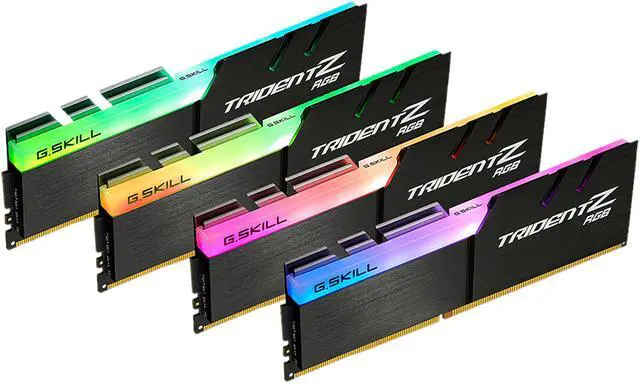 Alt view image 2 of 3 - G.SKILL Trident Z RGB (For AMD) 32GB (4 x 8GB) DDR4 3200 (PC4 25600) Desktop Memory Model F4-3200C14Q-32GTZRX
