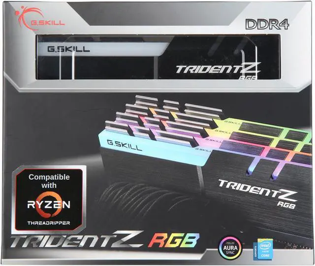 Alt view image 3 of 3 - G.SKILL Trident Z RGB (For AMD) 32GB (4 x 8GB) DDR4 3200 (PC4 25600) Desktop Memory Model F4-3200C14Q-32GTZRX