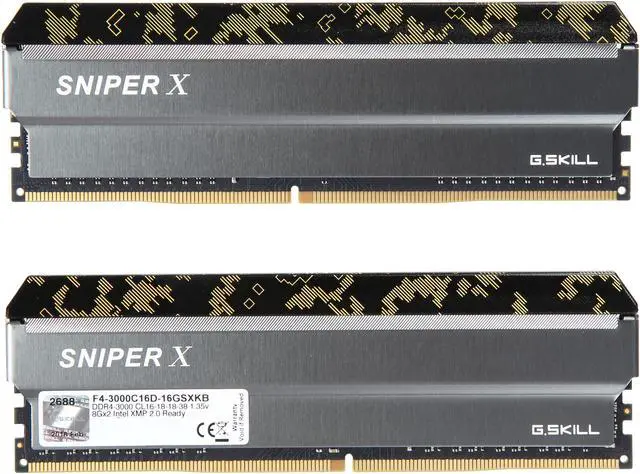 Alt view image 3 of 4 - G.SKILL Sniper X Series 16GB (2 x 8GB) DDR4 3000 (PC4 24000) Desktop Memory Model F4-3000C16D-16GSXKB