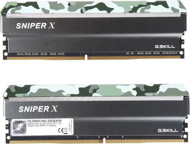 Alt view image 3 of 4 - G.SKILL Sniper X Series 32GB (2 x 16GB) DDR4 3000 (PC4 24000) Desktop Memory Model F4-3000C16D-32GSXFB