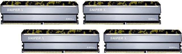 G.SKILL Sniper X Series 32GB (4 x 8GB) DDR4 3200 (PC4 25600) Desktop Memory  Model F4-3200C16Q-32GSXKB