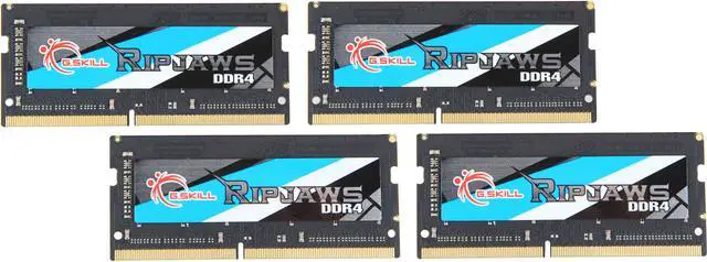 Main image of G.SKILL Ripjaws SO-DIMM 32GB (4 x 8GB) 260-Pin DDR4 SO-DIMM DDR4 4000 (PC4 32000) Laptop Memory Model F4-4000C18Q-32GRS