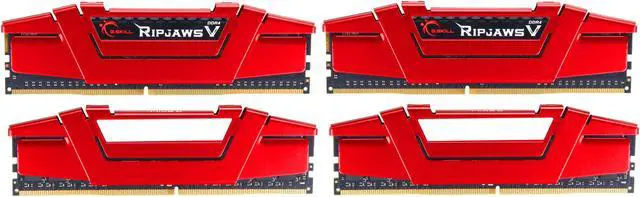Alt view image 2 of 3 - G.SKILL Ripjaws V Series 32GB (4 x 8GB) DDR4 2666 (PC4 21300) Desktop Memory Model F4-2666C19Q-32GVR