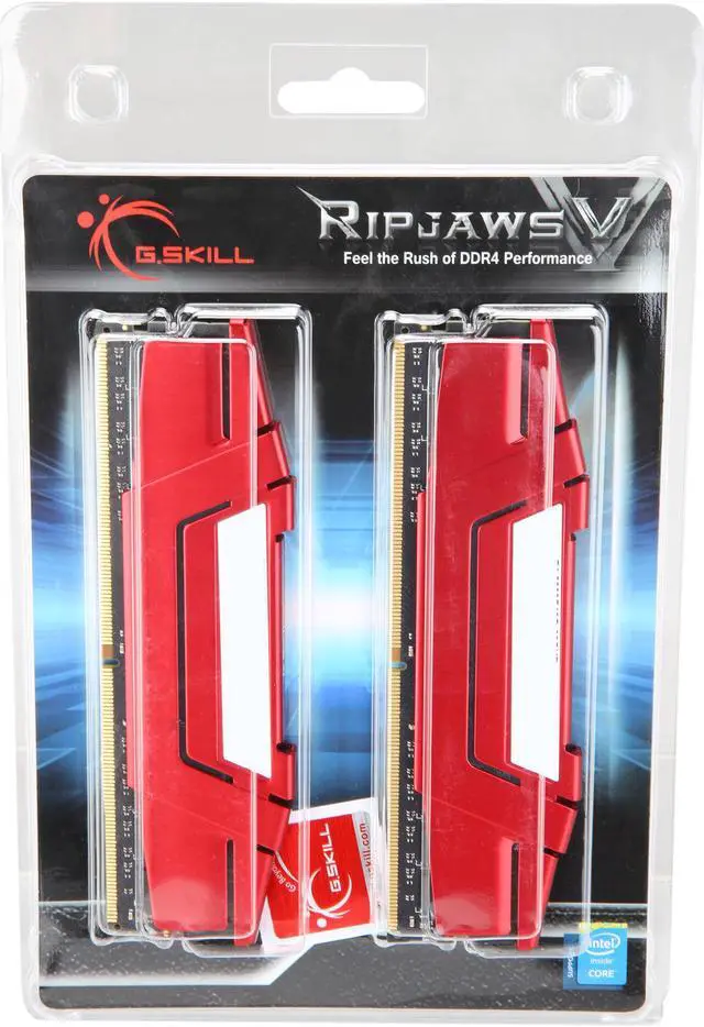 Alt view image 3 of 3 - G.SKILL Ripjaws V Series 32GB (4 x 8GB) DDR4 2666 (PC4 21300) Desktop Memory Model F4-2666C19Q-32GVR