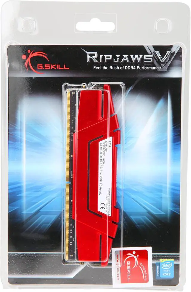 Alt view image 3 of 3 - G.SKILL Ripjaws V Series 16GB 288-Pin PC RAM DDR4 3600 (PC4 28800) Desktop Memory Model F4-3600C19S-16GVRB