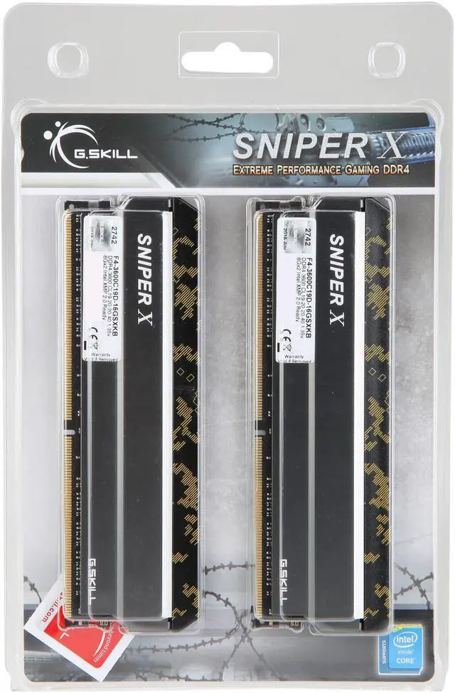G.SKILL Sniper X Series 16GB (2 x 8GB) DDR4 3600 (PC4 28800