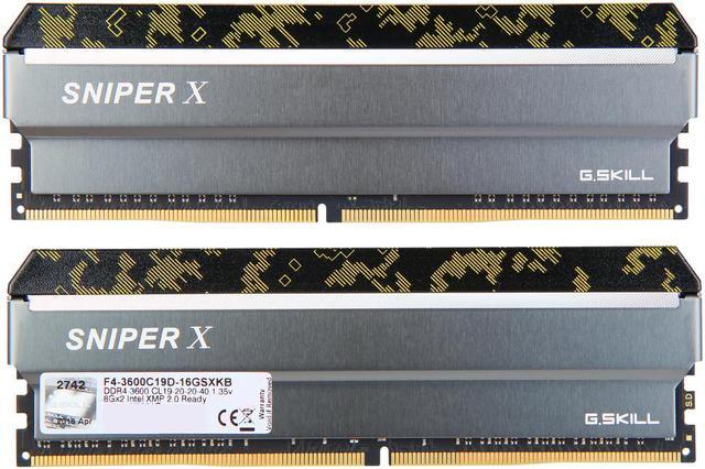 G.SKILL Sniper X Series 16GB (2 x 8GB) DDR4 3600 (PC4 28800